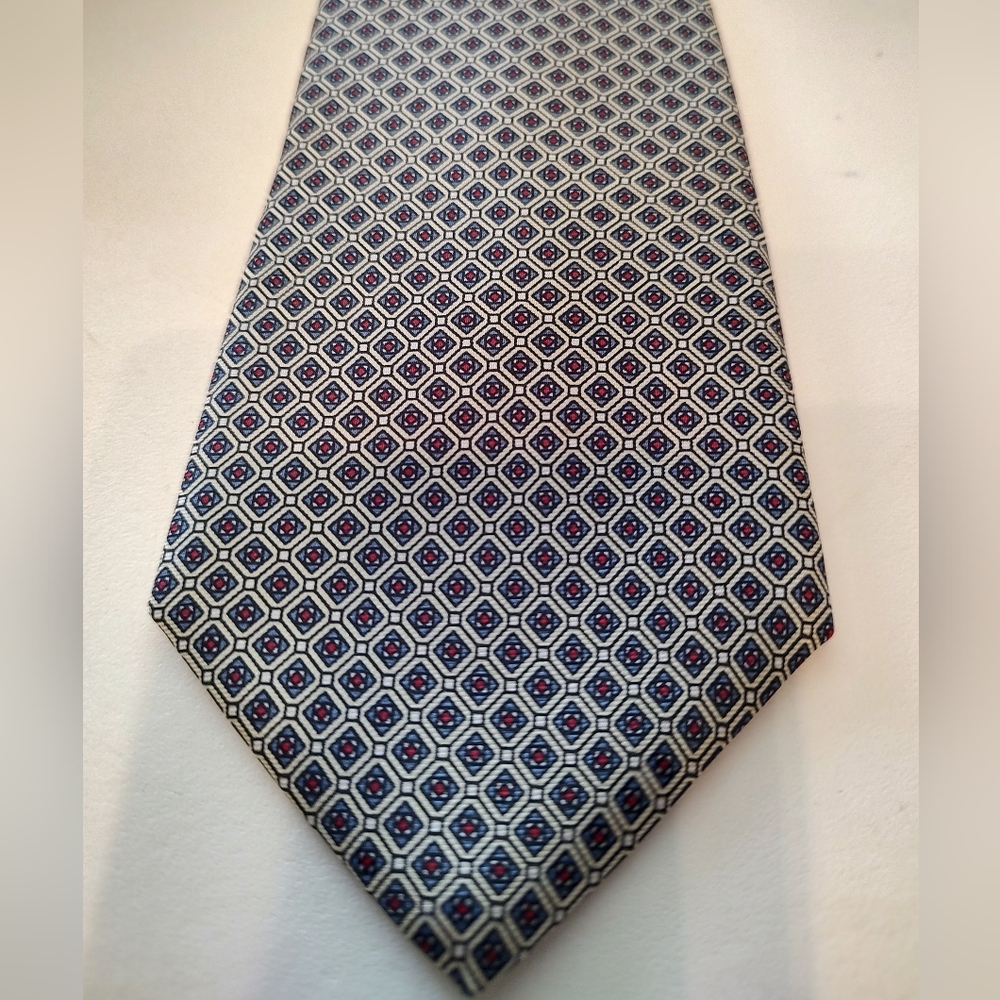 Mallory & Church Mens Dress Tie 56” Black Silver Lightweight Silk Necktie 2468